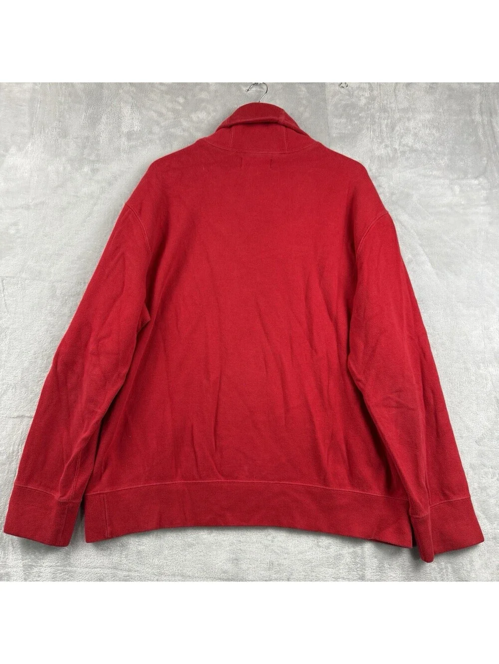 Polo Ralph Lauren Red Shawl Collar Pullover Sweatshirt Cotton Pony Logo Men XXL